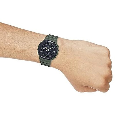 Pre-owned Casio G-shock Analog-digital Black Dial Men Ga-2110su-3adr ( G1065 )