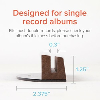 Now Playing Vinyl Record Album Cover Display Stand in Walnut
