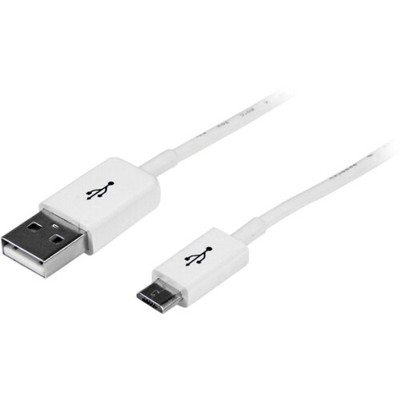 Startech.com 1m White Micro Usb Cable - A To Micro B - Usb For Cellular Phone,