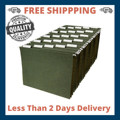 Soltekonline Hanging Organizer File Cabinet Folders Letter Size Green 25 Pack Folder Hanger