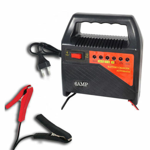 Caricabatterie Auto Moto 6 12v 6a Con Pinze Per Auto Moto Avviatore Hy-bc31 cir