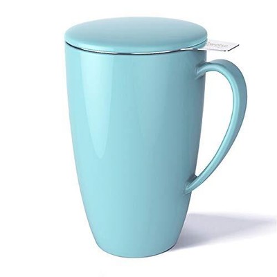 Sweese 15 OZ Porcelain Tea Mug with Infuser and Lid Loose Leaf Tea Cup Gifts ...