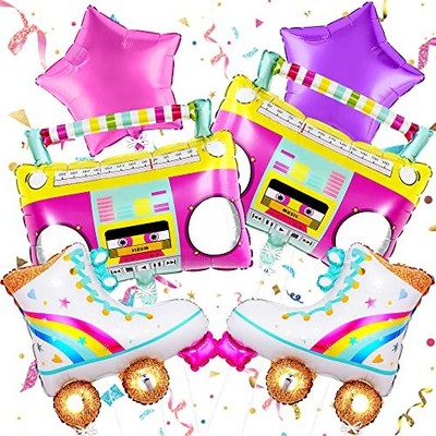 KatchOn Roller Skate Balloon Set - 22 Inch Pack of 8 | 80s Balloons Boom Box ...