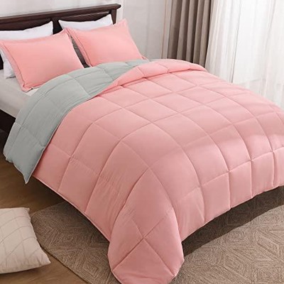 Basic Beyond Pink King Size Comforter Set - Soft Microfiber Comforter Sets for