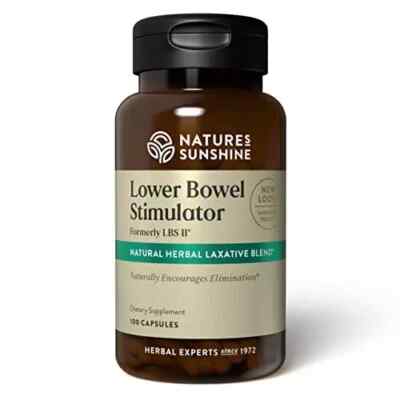 Natures Sunshine LBS II, 100 Capsules, Herbal Laxative w/ Cascara Sagrada Bark