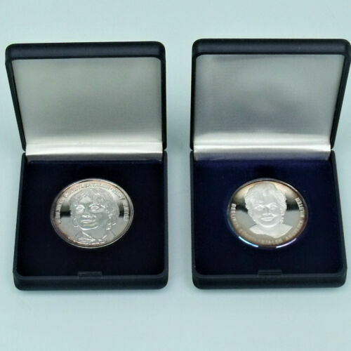 Silber Medaillen berühmter Personen