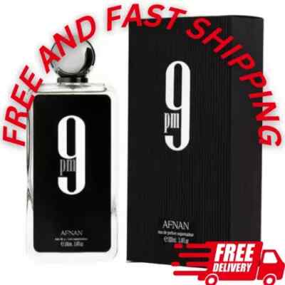 9 pm by Afnan 3.4 oz EDP Cologne for Men New In Box-USA