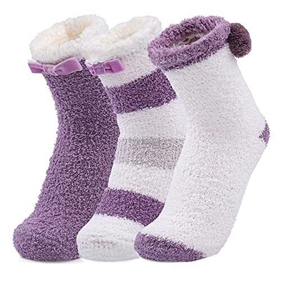 For Women Girls Non Slip Slipper Socks With Gri...