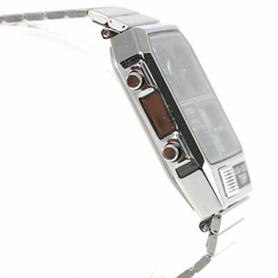 Pre-owned Citizen Quartz Ana-digi Temp Analog-digital Men's Watch Silver Jg2101-78e