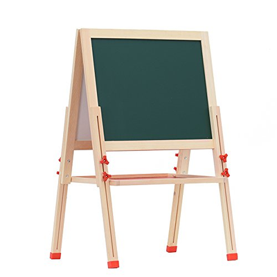 LINAZI Easel for Kids .Double Sided Magnetic Drawing Boardl for Chalk Board &