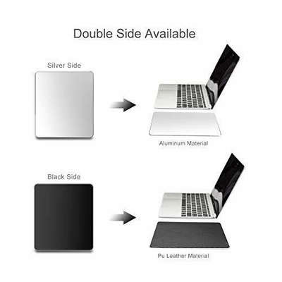 Mouse Pads Metal Aluminum Thin Office And Gaming Hard Mat Leather Surface Side