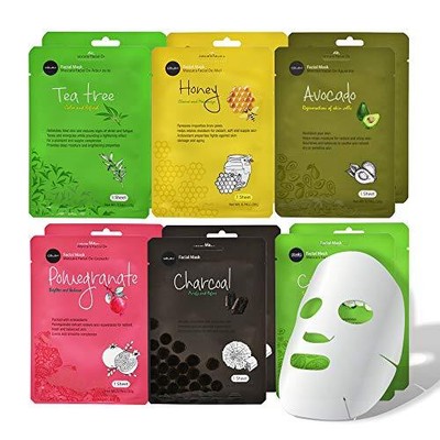 celavi Essence Facial Face Mask Paper Sheet Korea Skin Care Moisturizing 12 P...