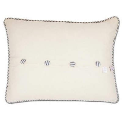 Long Island Hand-Embroidered Pillow