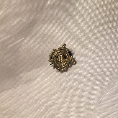 Vintage United States Coast Guard 1790 Pin  Sterling Silver Gold Plated Vermil
