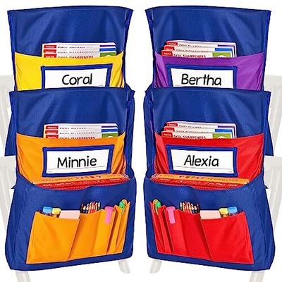 Pockets For Classrooms With Name Tags - School Seat Stor...