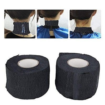 2 Rolls Disposable Barber Neck Strips Paper Neck Bands for Salon Haircutting