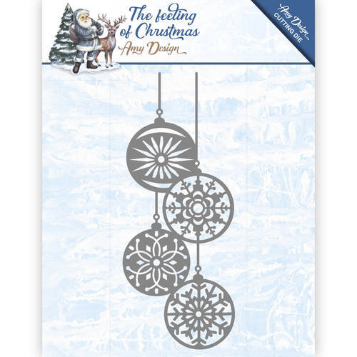 Stanzschablone - Amy Design -The feeling of Christmas - Weihnachtskugeln