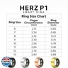 Herz P1 Smart Ring for Women and Men - (Size 7) 24/7 Health Metrics Fitness Ring, Tracks 20+ Biometrics, 6 Day Battery Life, Waterproof Stainless Steel, Free APP for iOS Android, No Subscription
