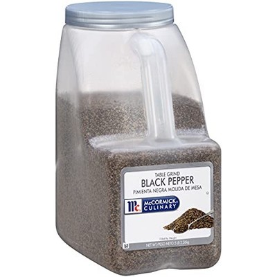  Table Grind Black Pepper, 5 lbs 5 Pound (Pack of 1)