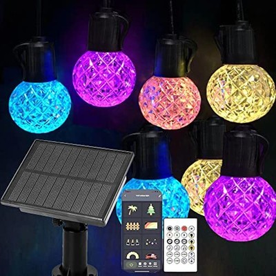 25 Led Rgbw Bulbs Color Changing Patio String L...