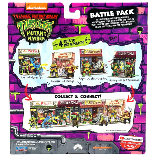Playmates TMNT Mutant Mayhem Battle Packs Ninja Turtles vs Mutants - You Choose