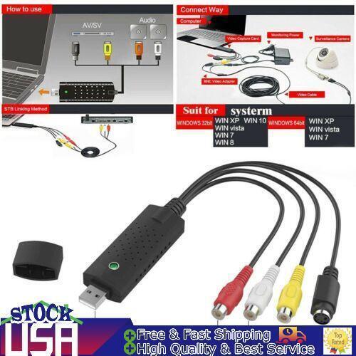 Video Capture Card VCR VHS to Digital DVD Converter Fit for 