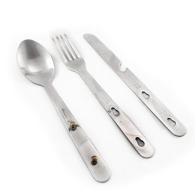 New 3-in-1 Universal Outdoor Travel Camping Utensil Set Knife, Fork, Spoon
