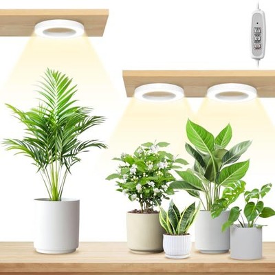 LORDEM 6.3  Ceiling Grow Lamp for Indoor Plants 216 LEDs Full Spectrum Halo P...