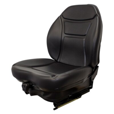 Fits Caterpillar Skid Steer Seat & Mechanical Suspension - Black Vinyl