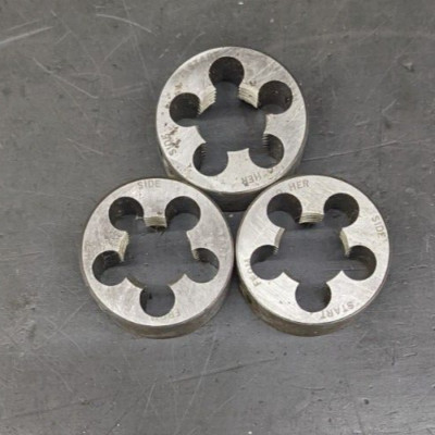 3 Round Dies 1/8''-27 NPT CS 1'' OD Solid Die NEW USA