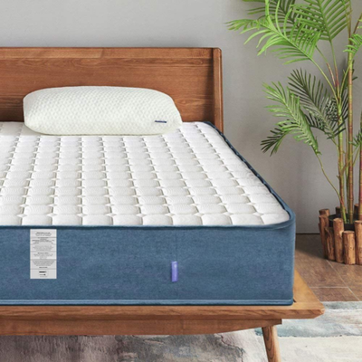 wowttrelax Double Mattress 8 Inch 4FT6 135 x 190 cm Blue 20cm