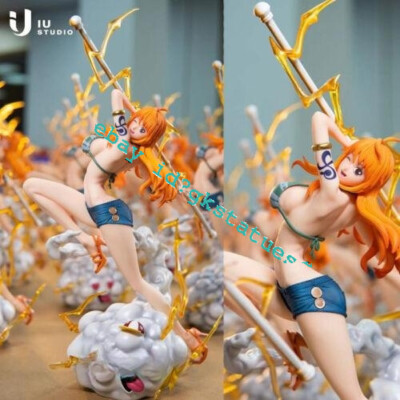 IU Studio One Piece POPMAX Strawhat Nami Resin Painted Figurine Statue in stock
