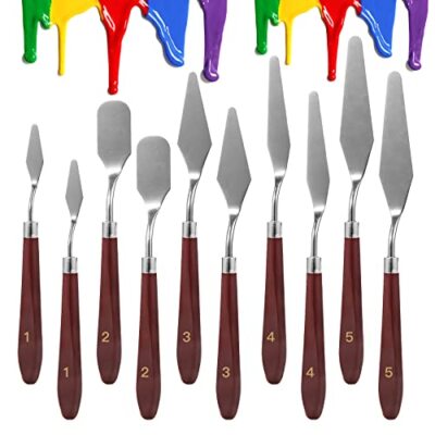 10PCS Palette Knife, Stainless Steel Painting Knife Set, Flexible Spatula Pal...