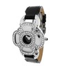 Pre-owned Cerruti 1881 Ladies Swarovski Fiore Swiss Quartz Watch Black Ct68262x103012 In Silver