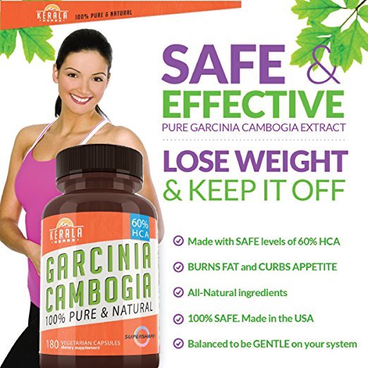Pure Garcinia Cambogia Extract - 60% HCA Capsules - Best Weight Loss Supplement