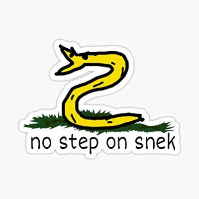 No Step On Snek Sticker - Sticker Graphic - Auto Wall Laptop Cell Truck Stick.