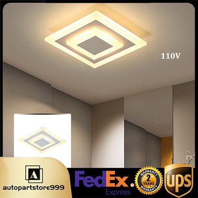 Square Ceiling Light Flush Mount Lamp Kitchen Bedroom Down Lighting Fixture LED