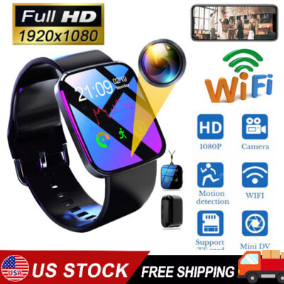 WiFi Mini HD 1080P DVR Smart Watch Wristband Camera Sports 64GB Video Recorder