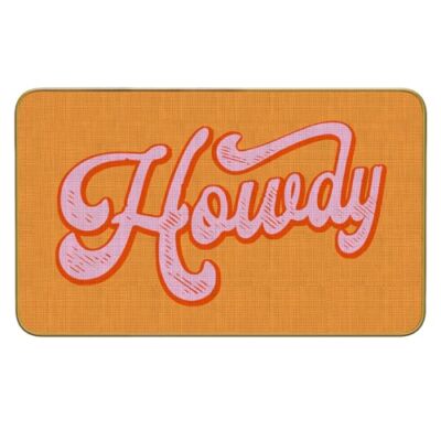  Funny Hot Pink Howdy Doormat Door Mat for Home Kitchen,Howdy Door Mat, Color-3