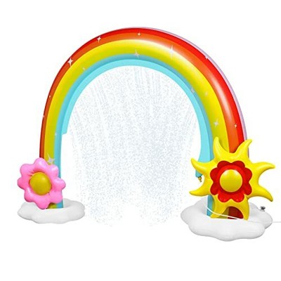 Anpro Inflatable Rainbow Sprinkler for Kids Kids Summer Outdoor Lawn Toy Fun ...