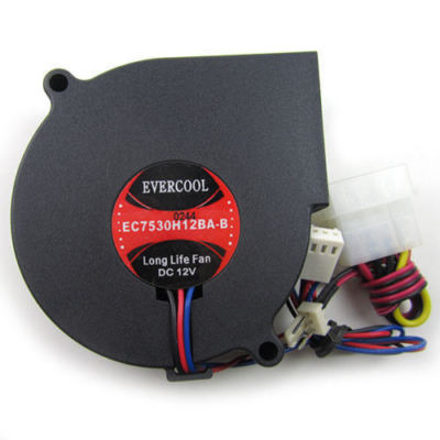 EverCool 75x75x30mm Ball Bearing Fan, 3Pin EC7530H12BA