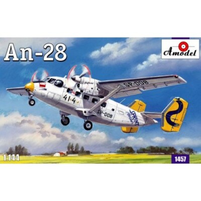 Amodel 1457 Plastic model airplane kit Scale 1:144 Antonov An-28 - kits models
