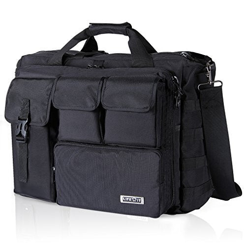 LifeWit 17 inch Military Laptop Messenger Bag Multifunction 