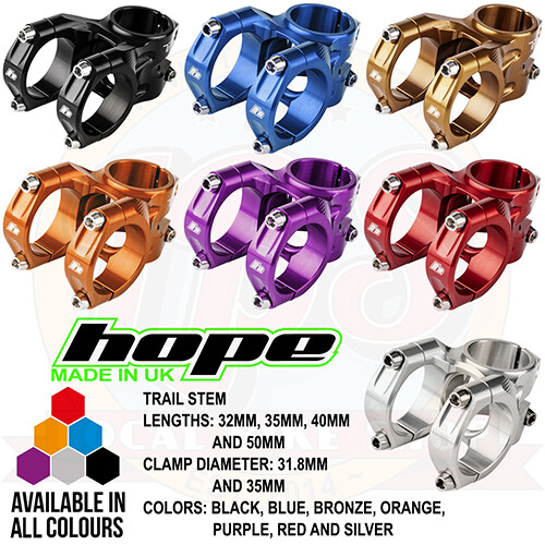 パーツ hope am stem 31.8 35 Hope Gravity Stem 35mm 50mm Length 31.8mm 35mm Bar - All