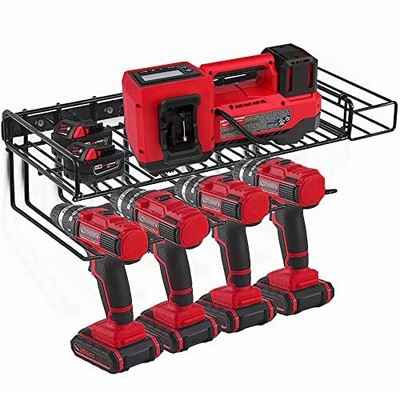 Heavy Duty Power Tool Rack Shelf Organizer Wall Mount Steel 
