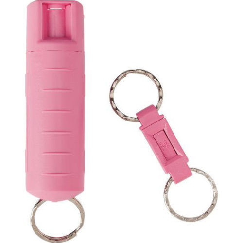 Sabre Red Pepper Spray Pink +Quick Release Key Ring Breast Cancer Aware Exp 2021