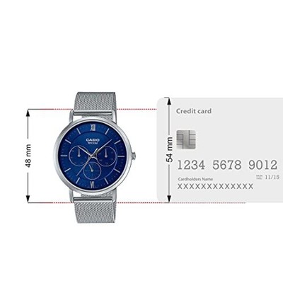 Pre-owned Casio Analog Blue Dial Men's Watch-mtp-b300m-2avdf
