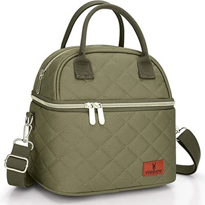 Quilted Lunch Bag For Women Men Cute Lunch ...