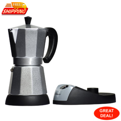 Electric Bialetti Moka Espresso Maker 6 Cups Easy to use