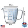 TKUS 250ml 500ml Heat-resisting Glass Measuring Cup Milk Scale Microwave Measure Jug (250ml)